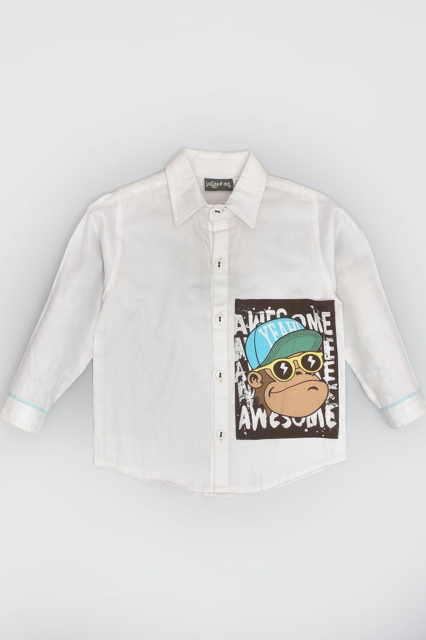 Cotton Shirt with a monkey pocket