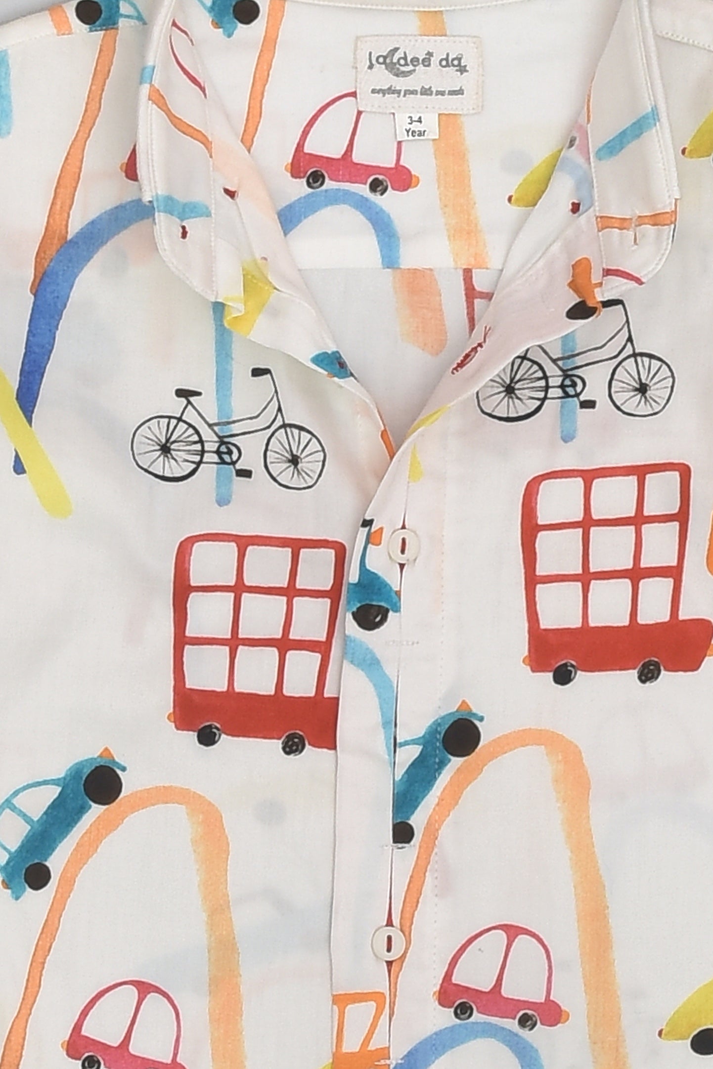Cotton Travel Full Sleeve Shirt in Automobile Print for Boys