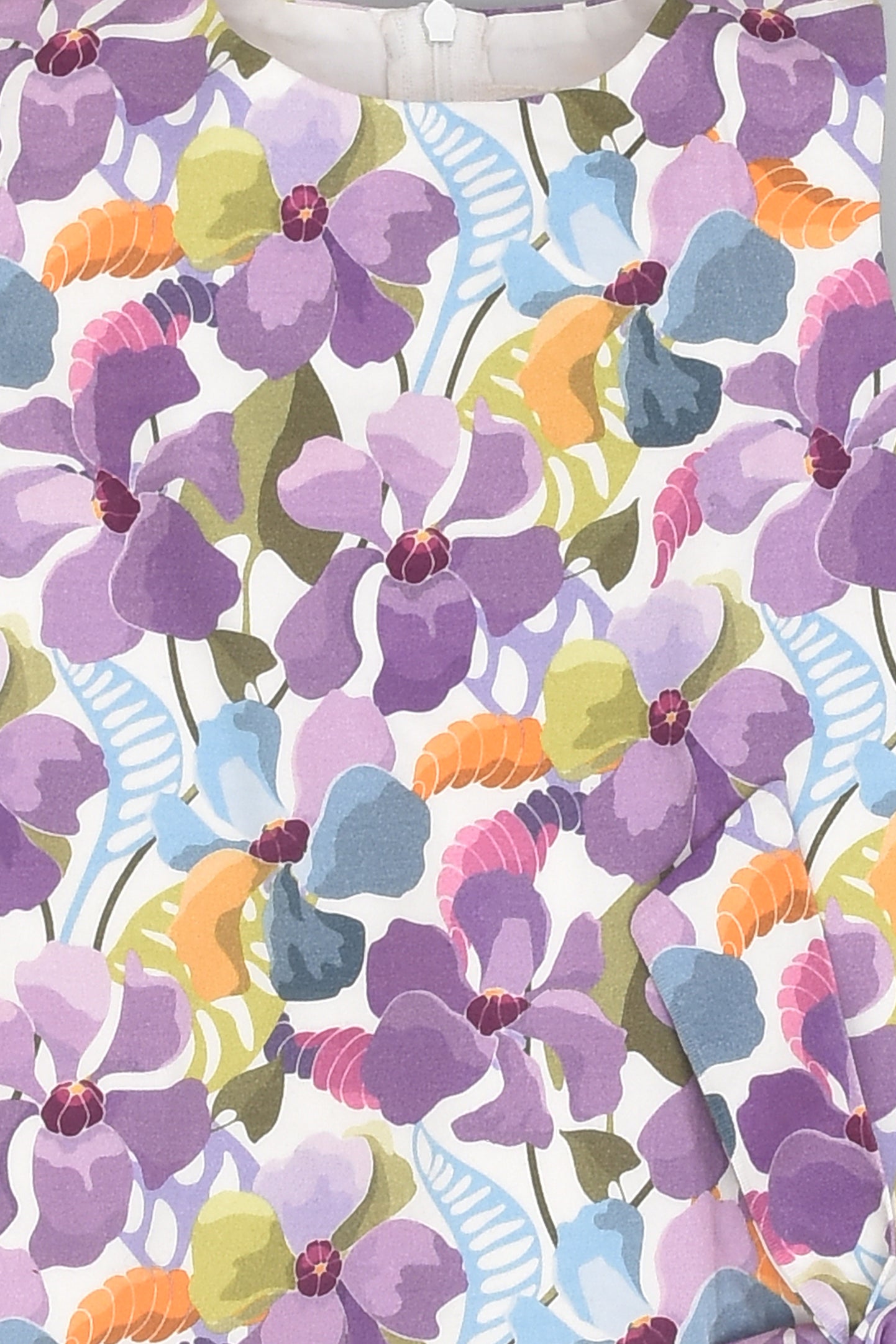 Purple Print Floral Shift Dress