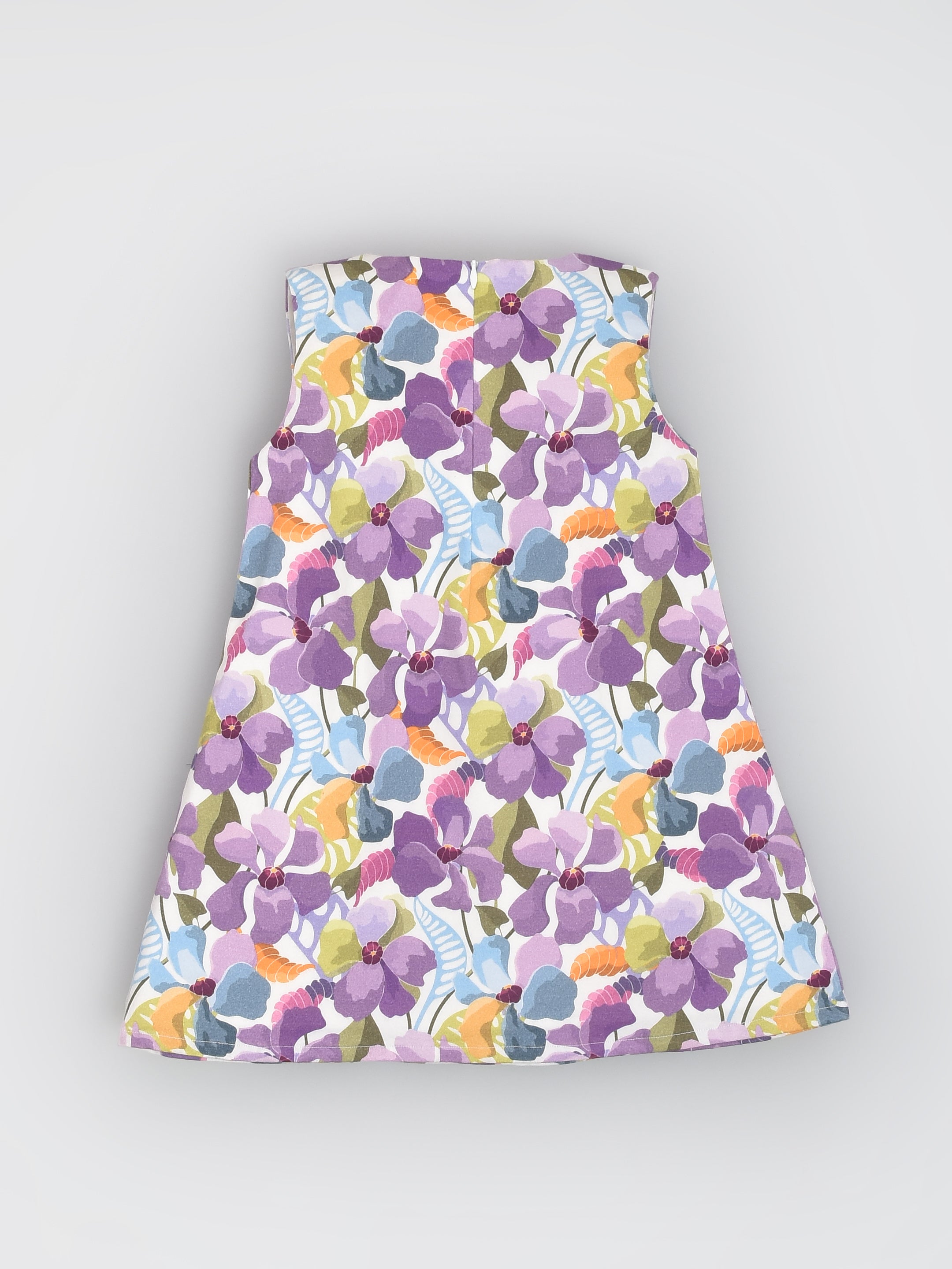 Purple Print Floral Shift Dress