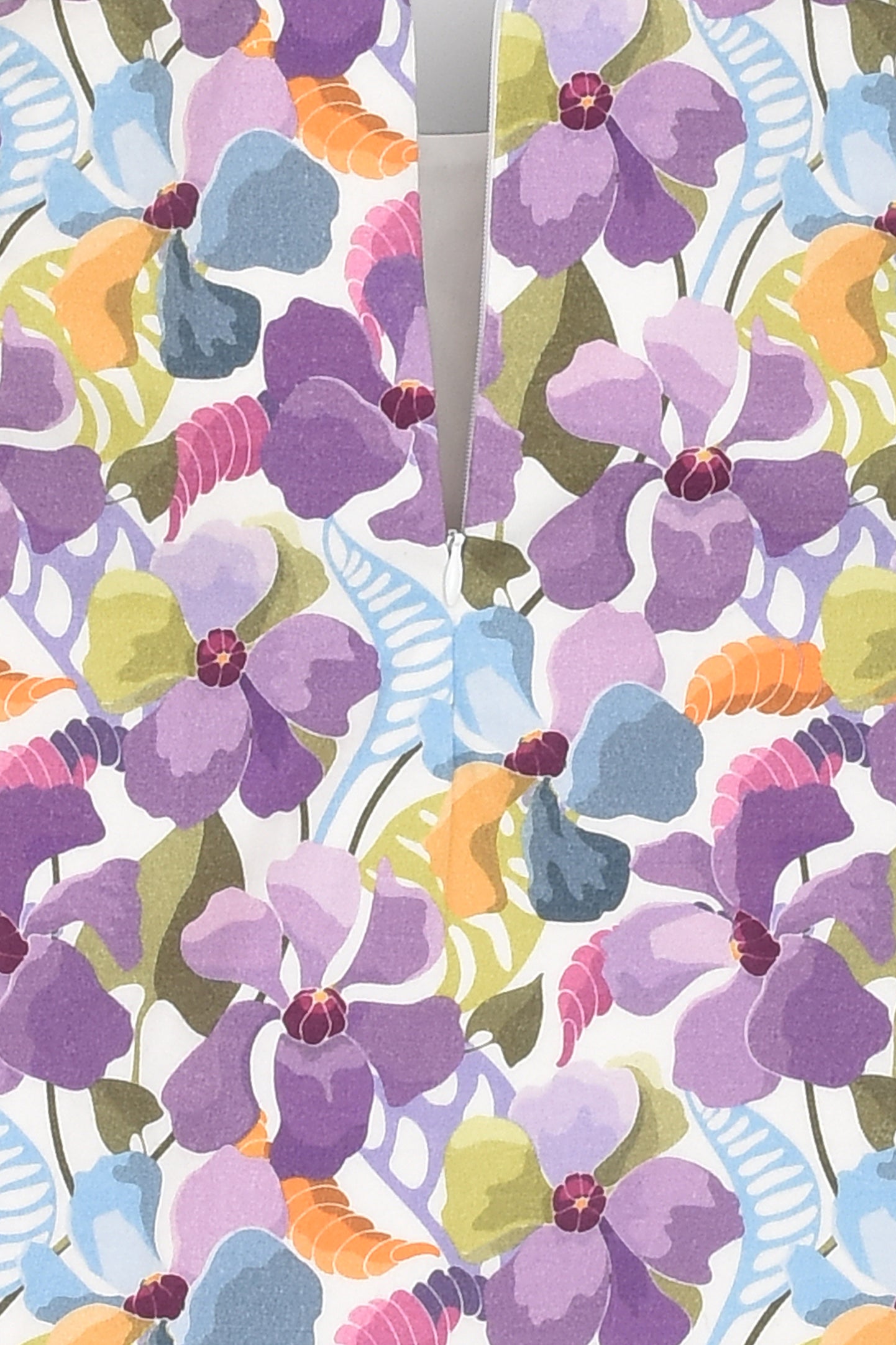 Purple Print Floral Shift Dress