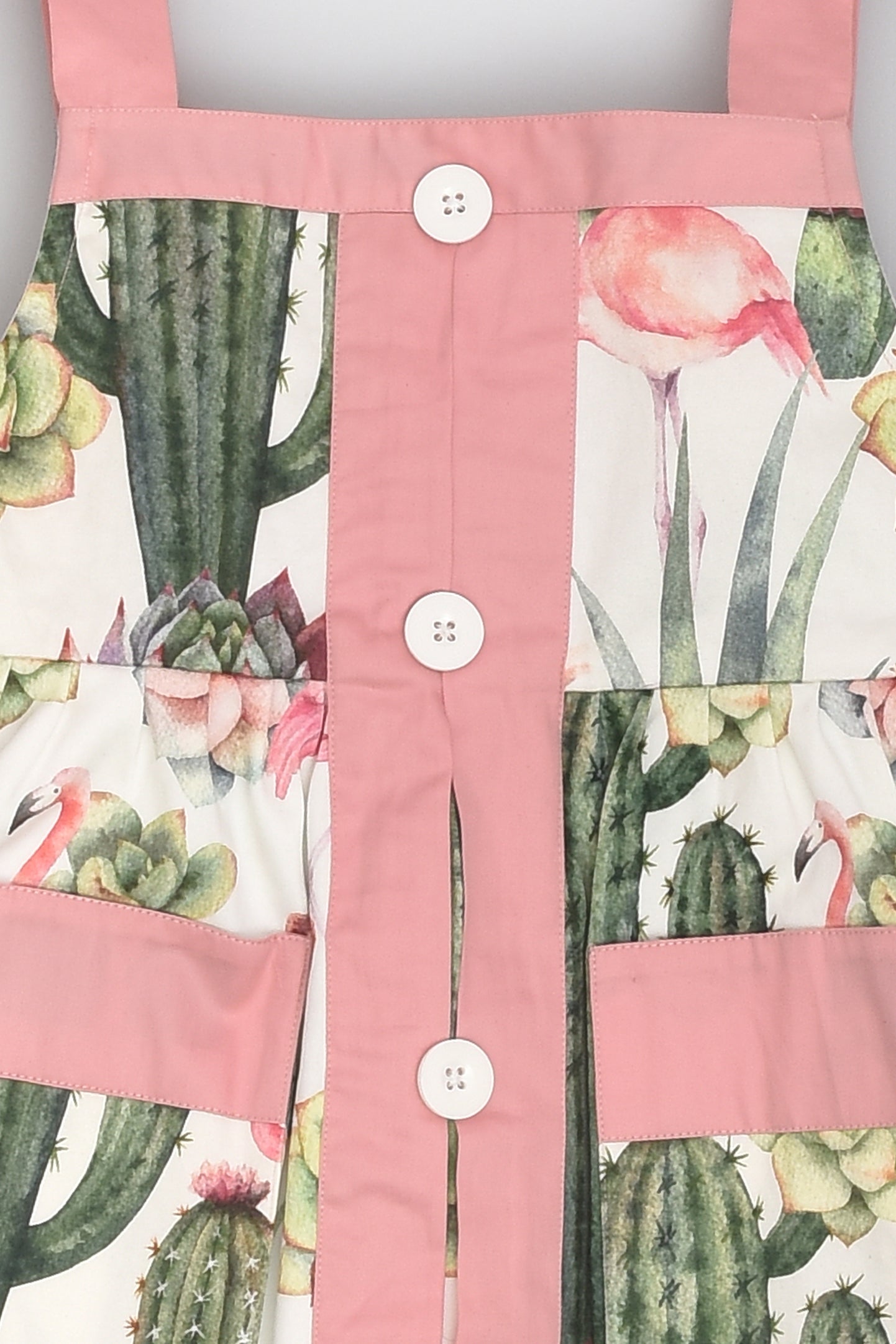 Pink Flamingo and Cactus Dress