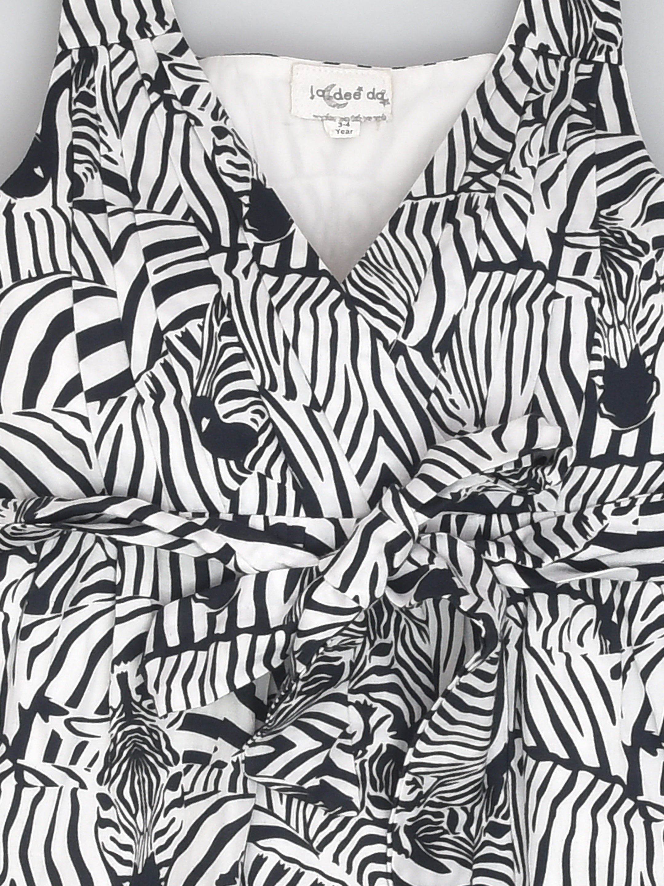 Zebra Print Sleeveless Dress