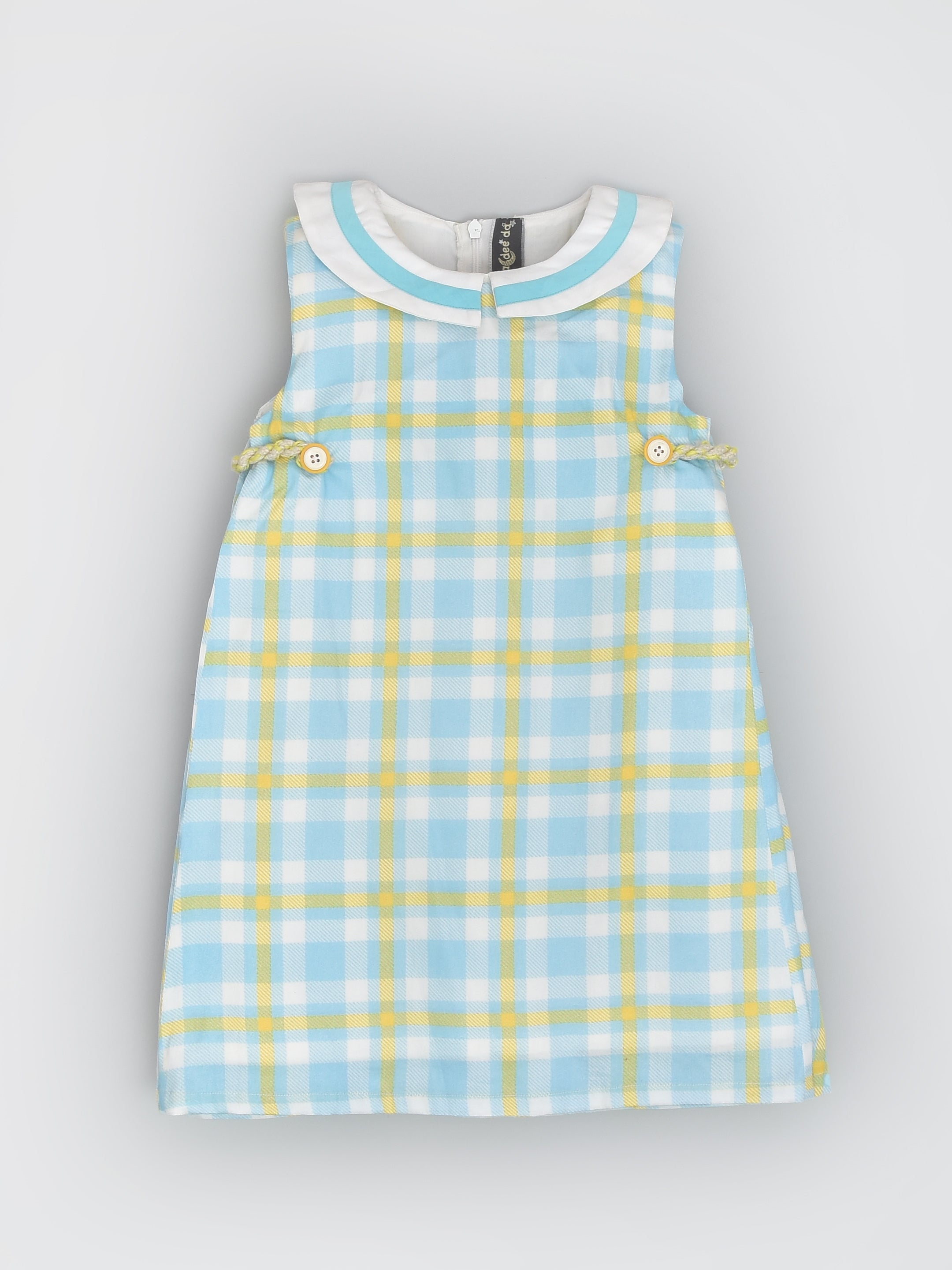 Blue Yellow Checks Dress