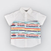 Cotton Shirt in Colourful Stripes