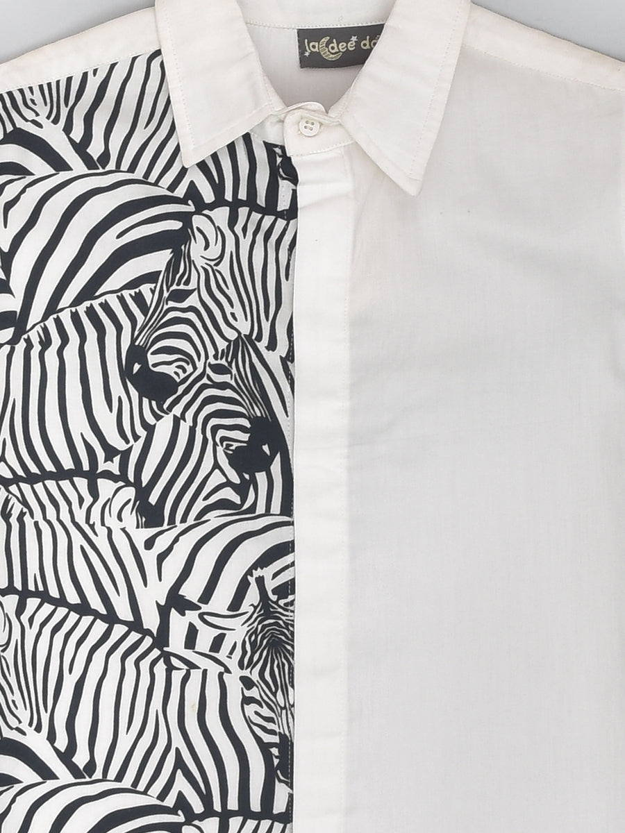 Zebra Print Shirt in Cotton