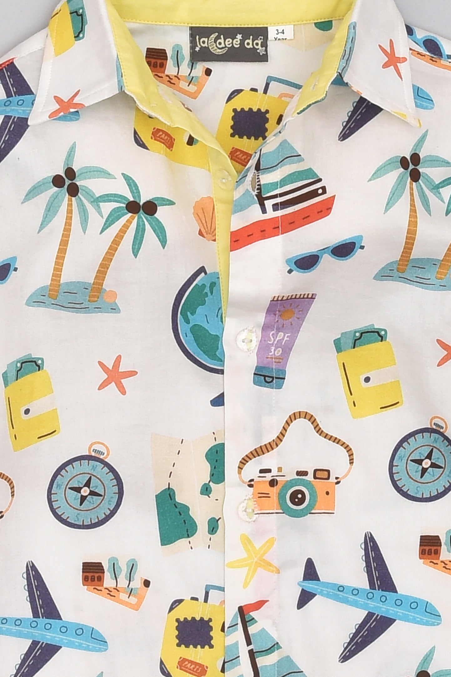 Bestselling Travel Print full Sleeve Shirt for Boys in Cotton