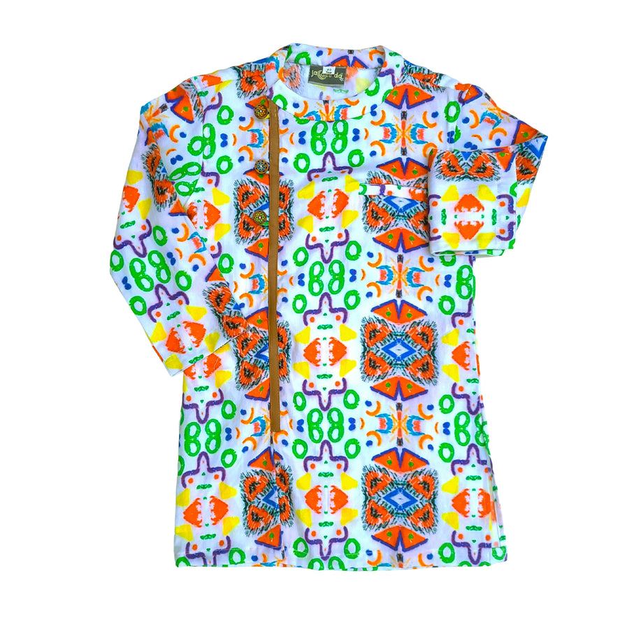 Kurta and Palazzo Set Twinning in Colourful tribal Print