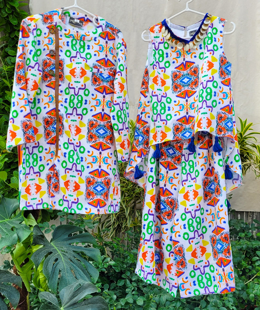 Kurta and Palazzo Set Twinning in Colourful tribal Print