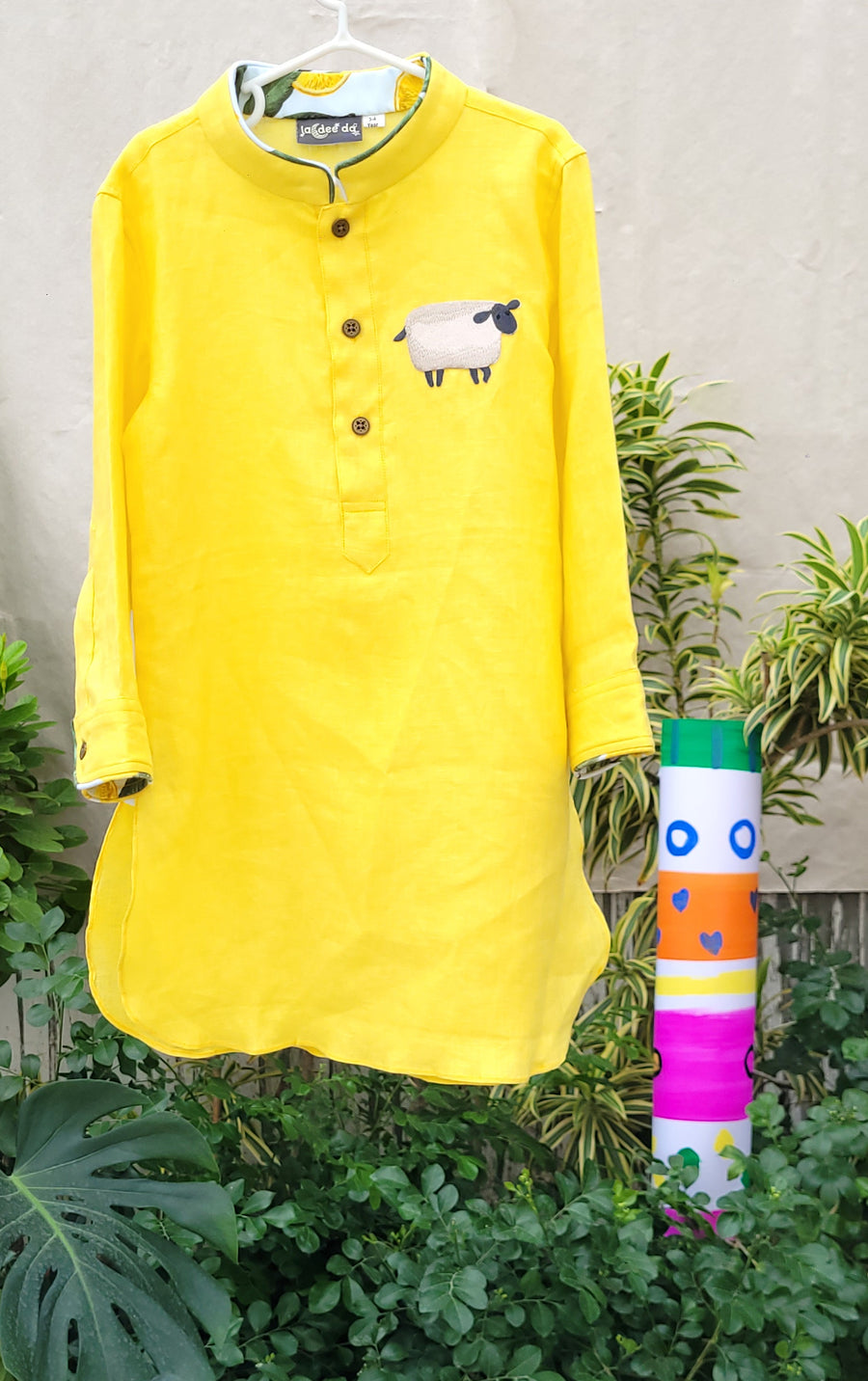 Yellow Sheep Kurta for Boys